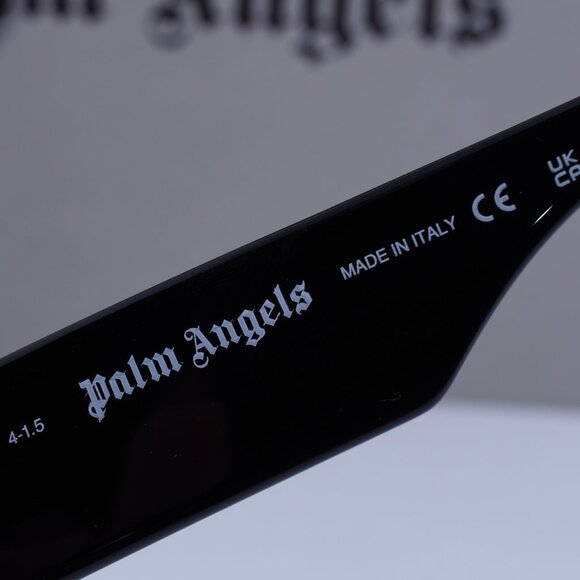 Palm Angels PERI002 PALM 1045 Rectangle Sunglasses - Black/Blue - Picture 8 of 10